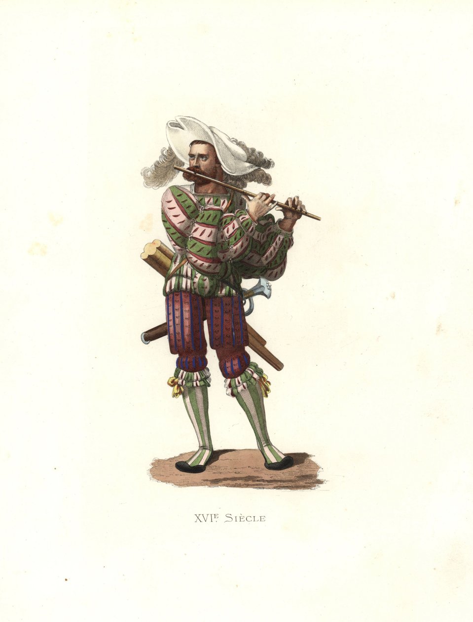 Deutscher Soldat, der eine Pfeife spielt von Edmond Lechevallier Chevignard