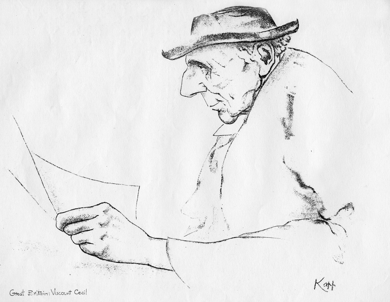 Viscount Cecil, britischer Staatsmann, 1935 von Edmond Xavier Kapp
