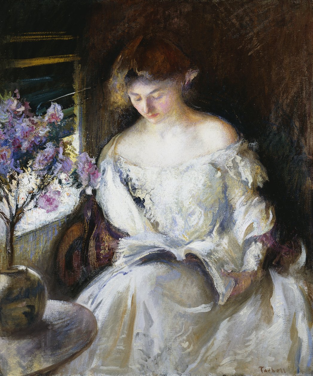 Mädchen beim Lesen von Edmund Charles Tarbell