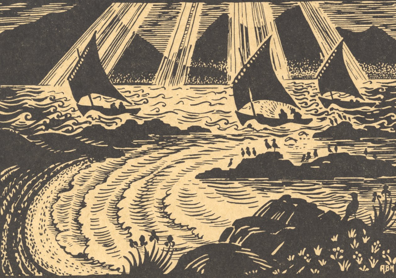 Drei Segelschiffe von Edmund Hunter