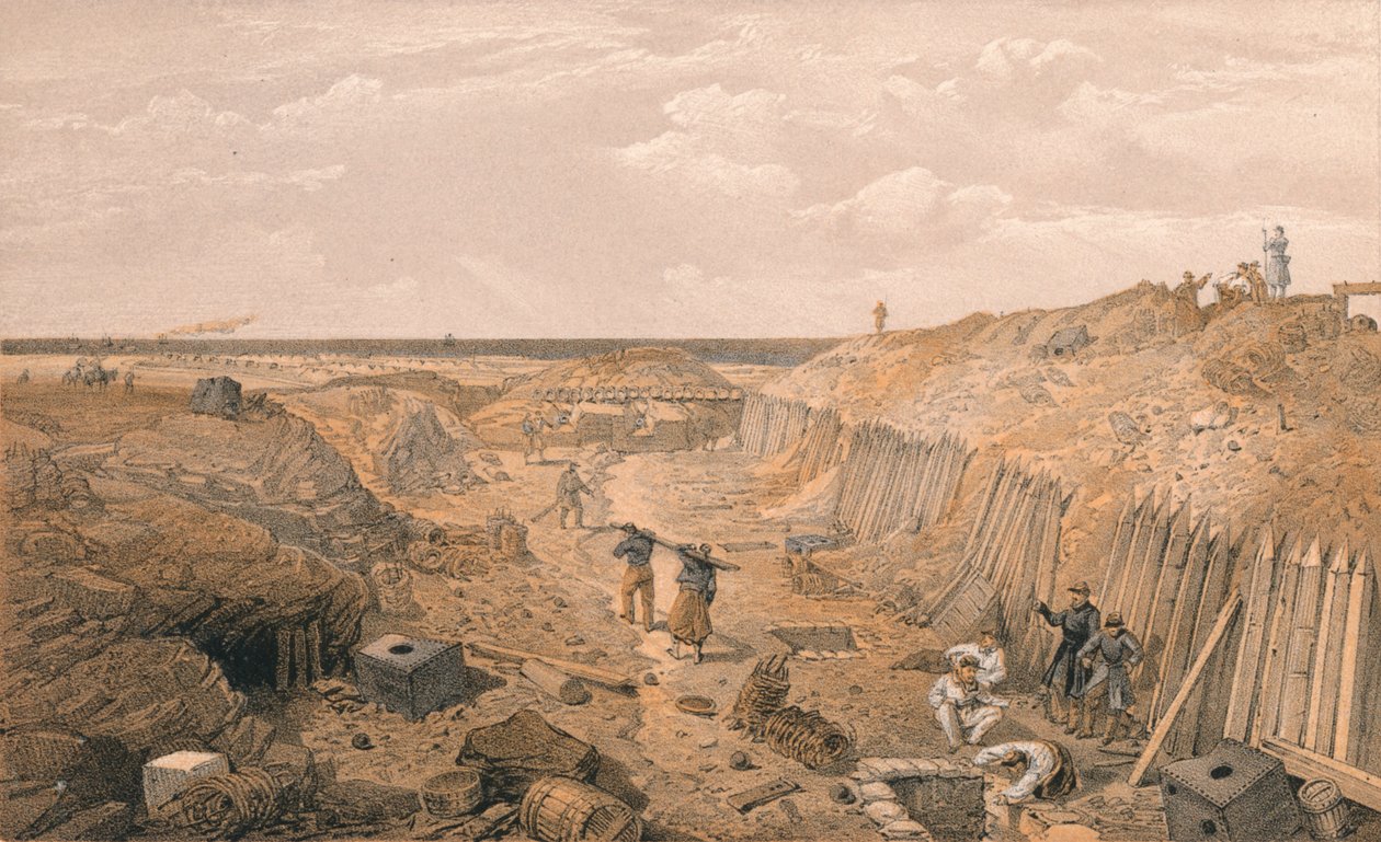 Graben des Bastion Du Mat, 1856 von Edmund Walker