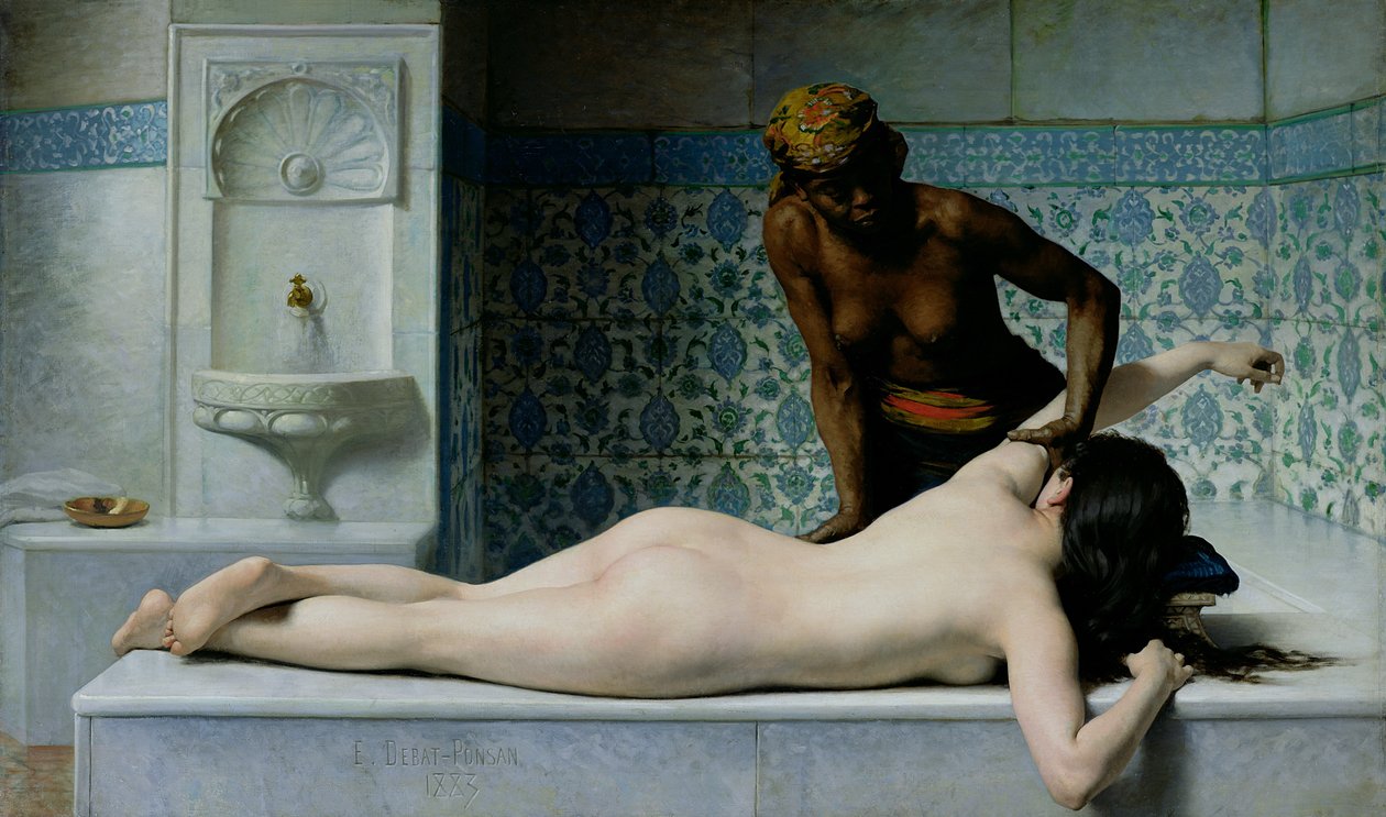 Die Massage, 1883 von Edouard Debat Ponsan