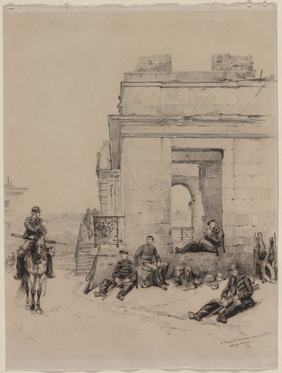 Rastende Soldaten (recto) von Edouard Detaille