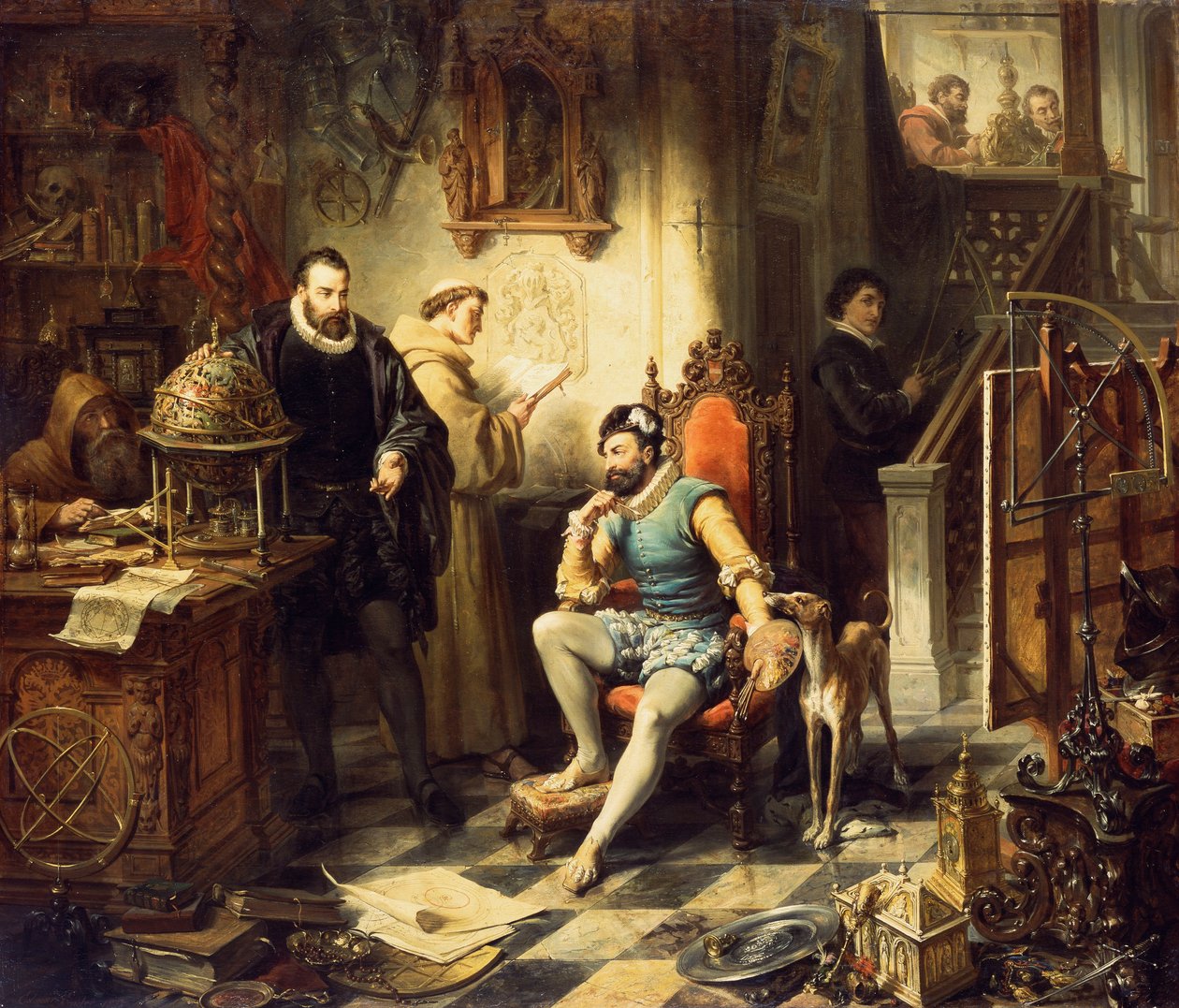 Die Entdeckung des Teleskops, 1855 von Edouard Ender