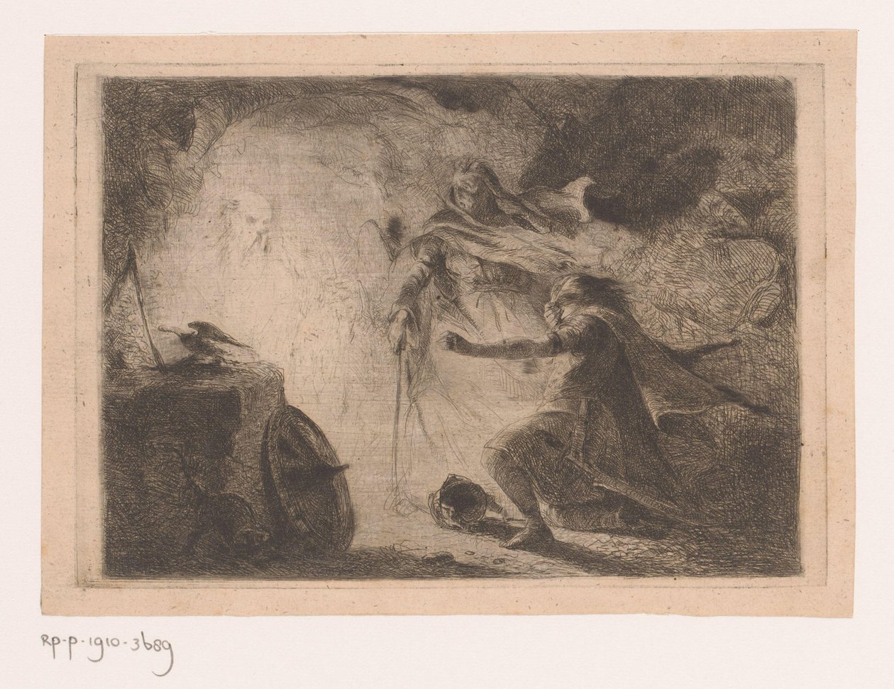 Saul bei der Hexe von Endor von Edouard Hamman