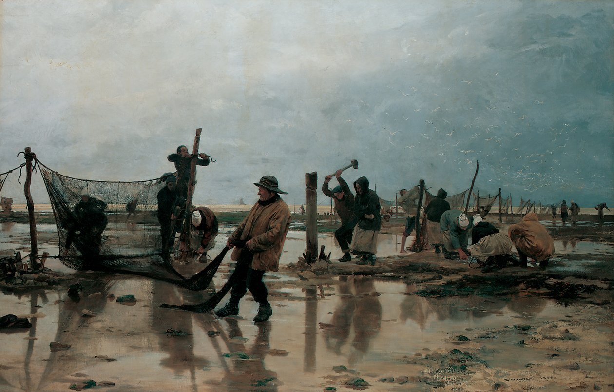 Netze befestigen, 1885 von Edouard Joseph Dantan