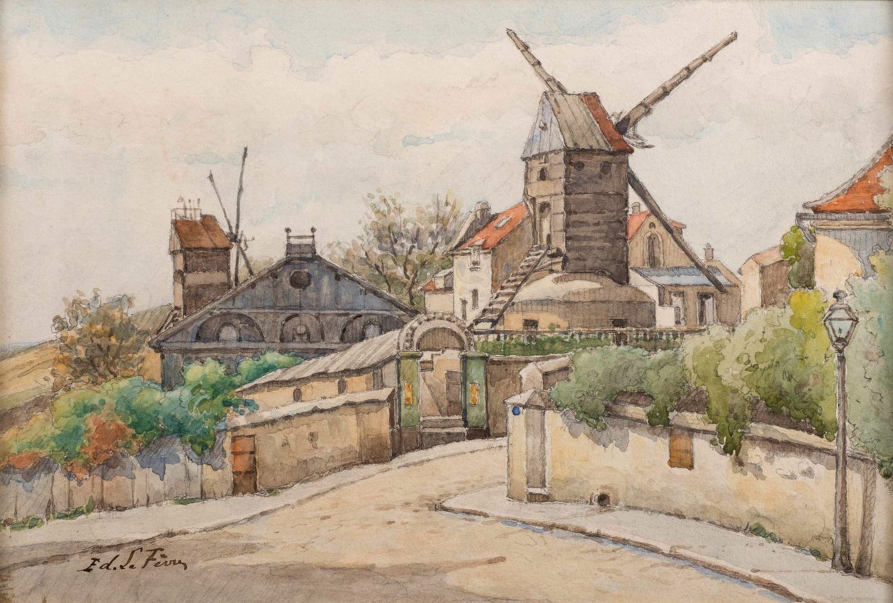 Le Moulin de la Galette, ca. 1895 von Edouard Lefèvre