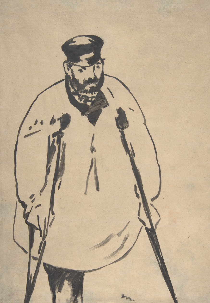 Ein Mann auf Krücken von Édouard Manet