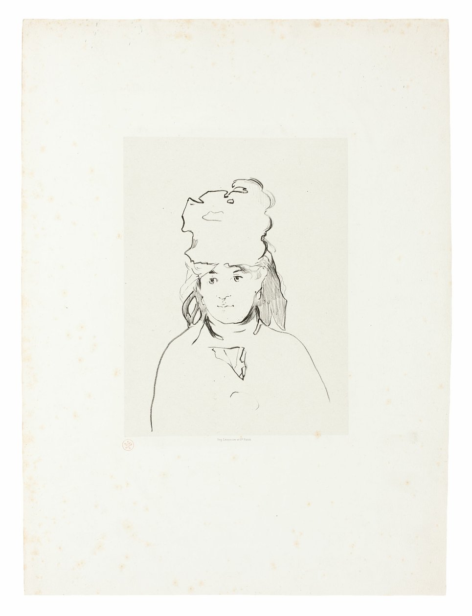 Berthe Morisot im Profil von Édouard Manet