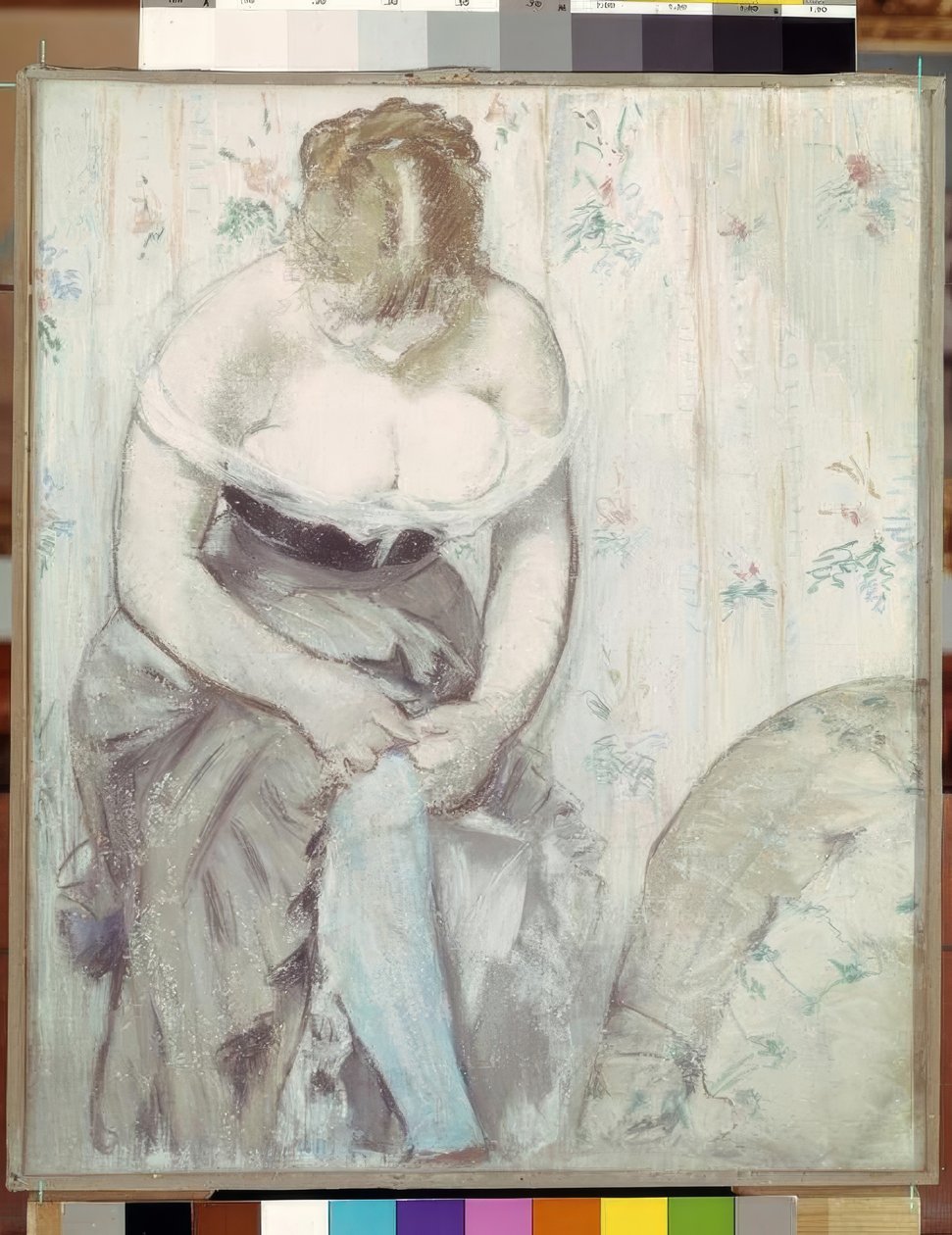 Die Frau mit dem Strumpfband von Édouard Manet