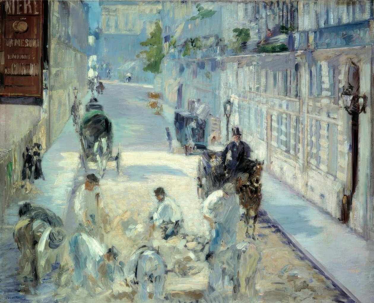 Die Pflasterer Rue Mosnier von Édouard Manet