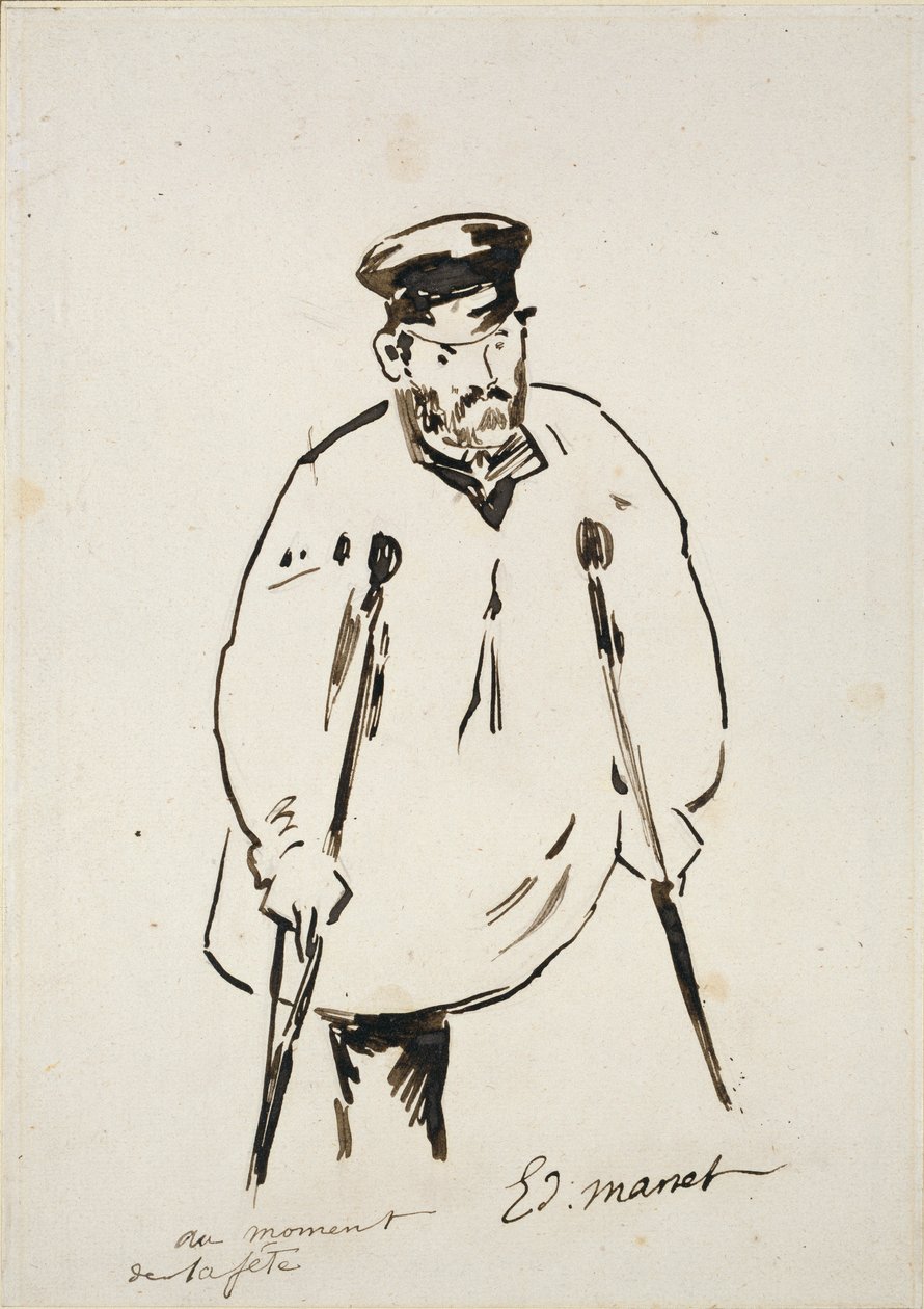Mann auf Krücken von Édouard Manet