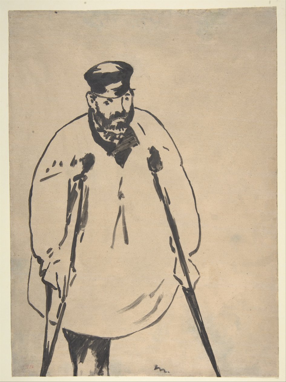 Ein Mann auf Krücken von Édouard Manet