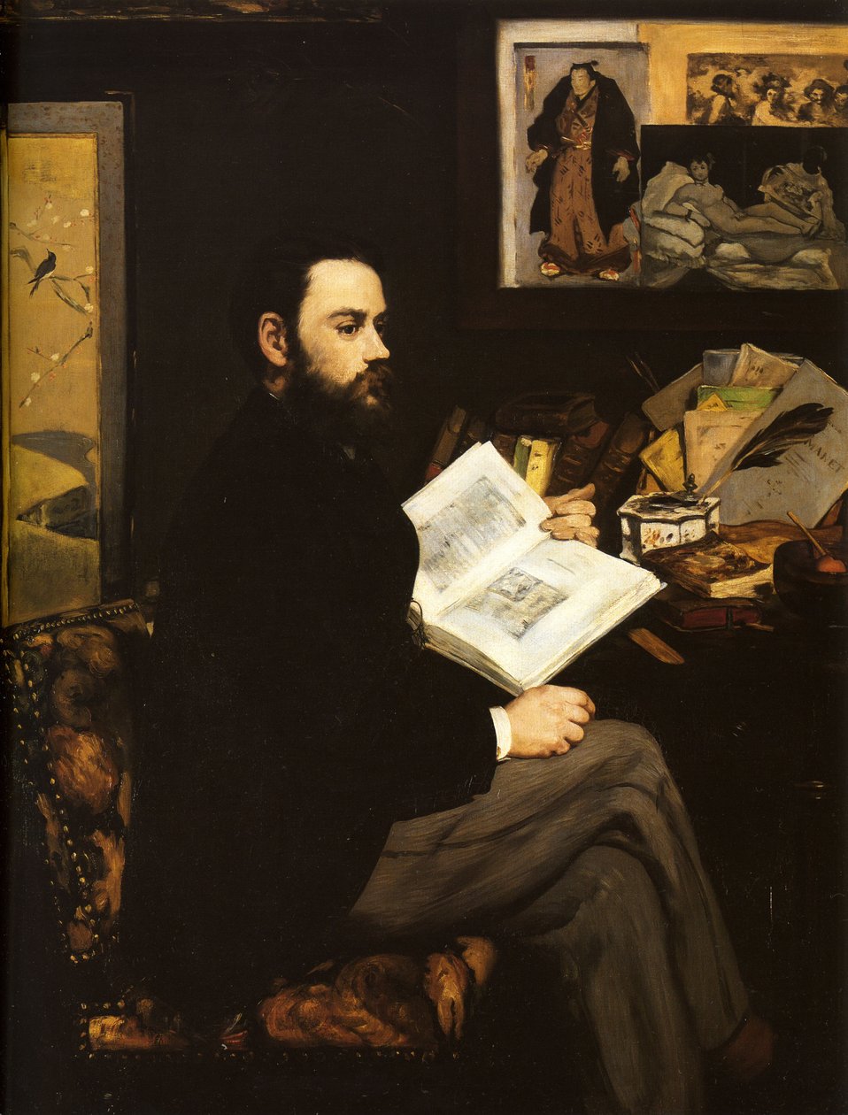 Porträt von Emile Zola von Édouard Manet