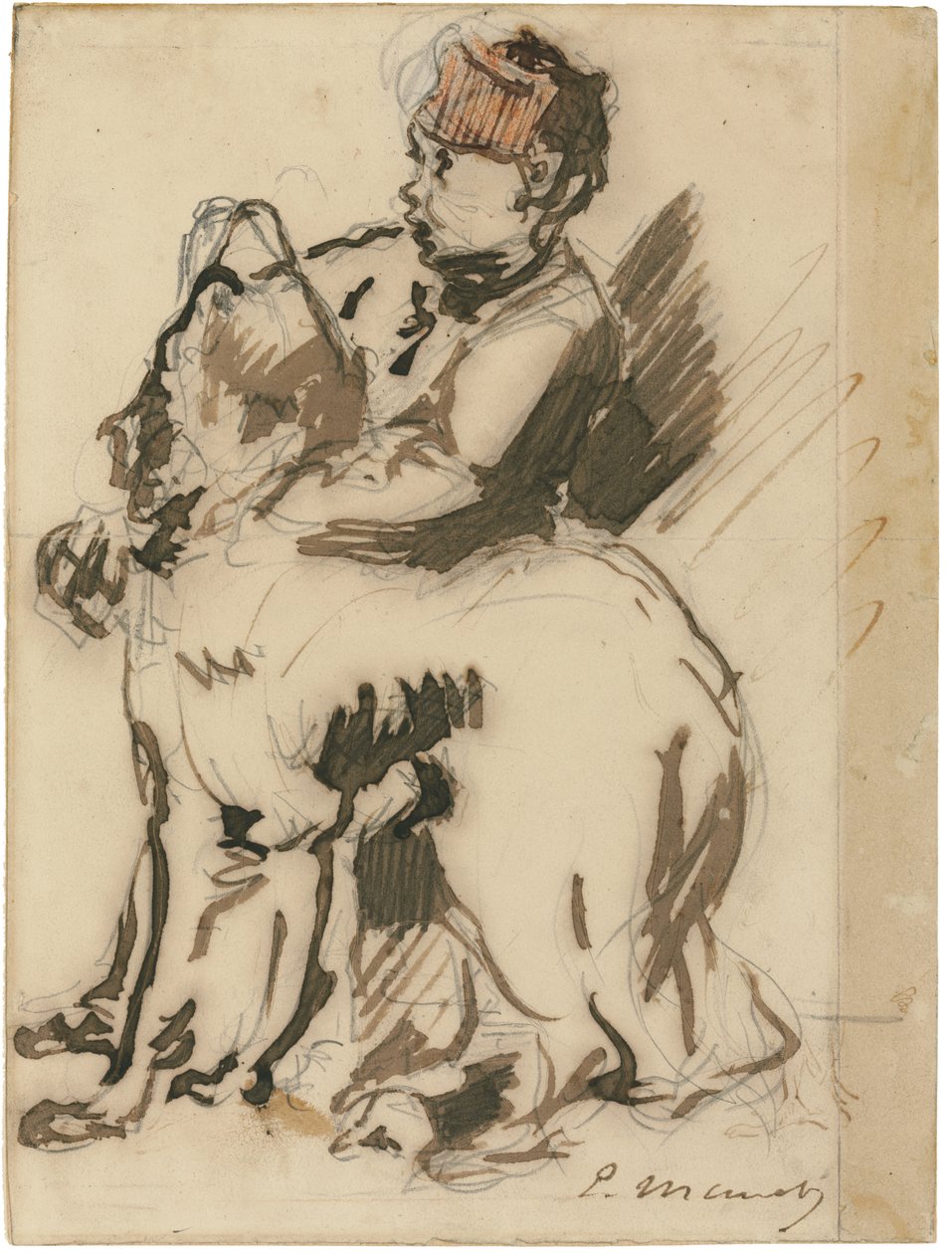 Das Kind und der Hund von Édouard Manet