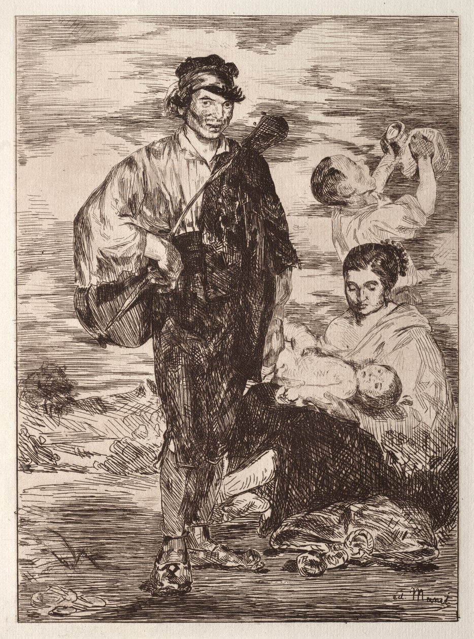 Die Zigeuner (Radierung) von Édouard Manet