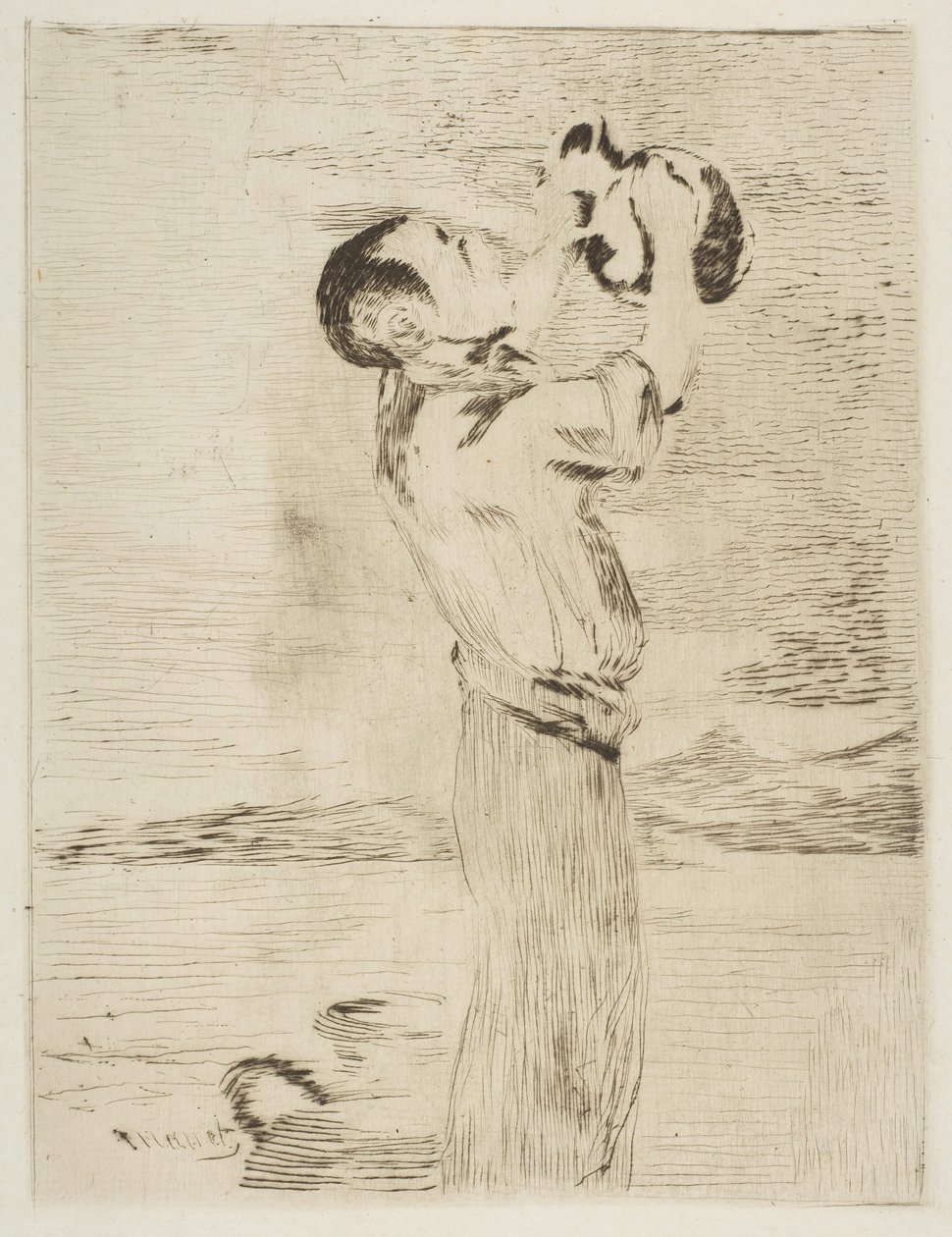 Der Wassertrinker, 1870-74 von Édouard Manet