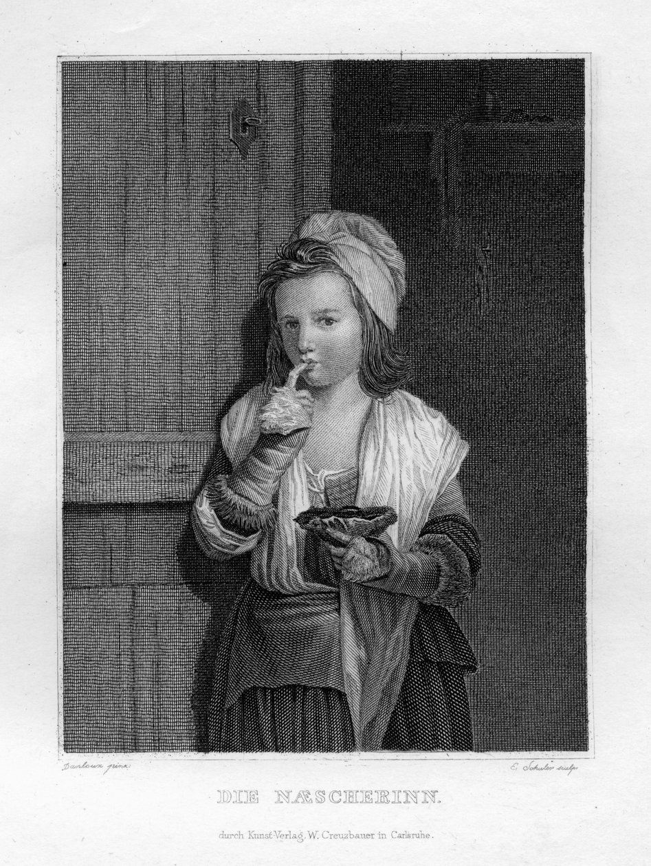 Mädchen beim Essen, ca. 1833 von Edouard Schuler