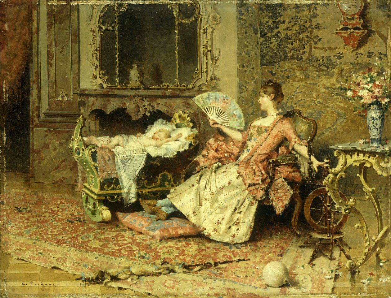 Das Baby beobachten von Edouard Toudouze