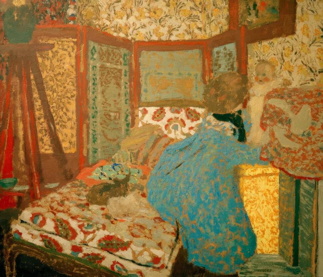 Die blaue Dame mit Kind von Edouard Vuillard