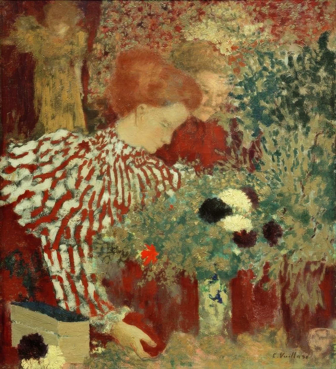 Frau im gestreiften Kleid von Edouard Vuillard