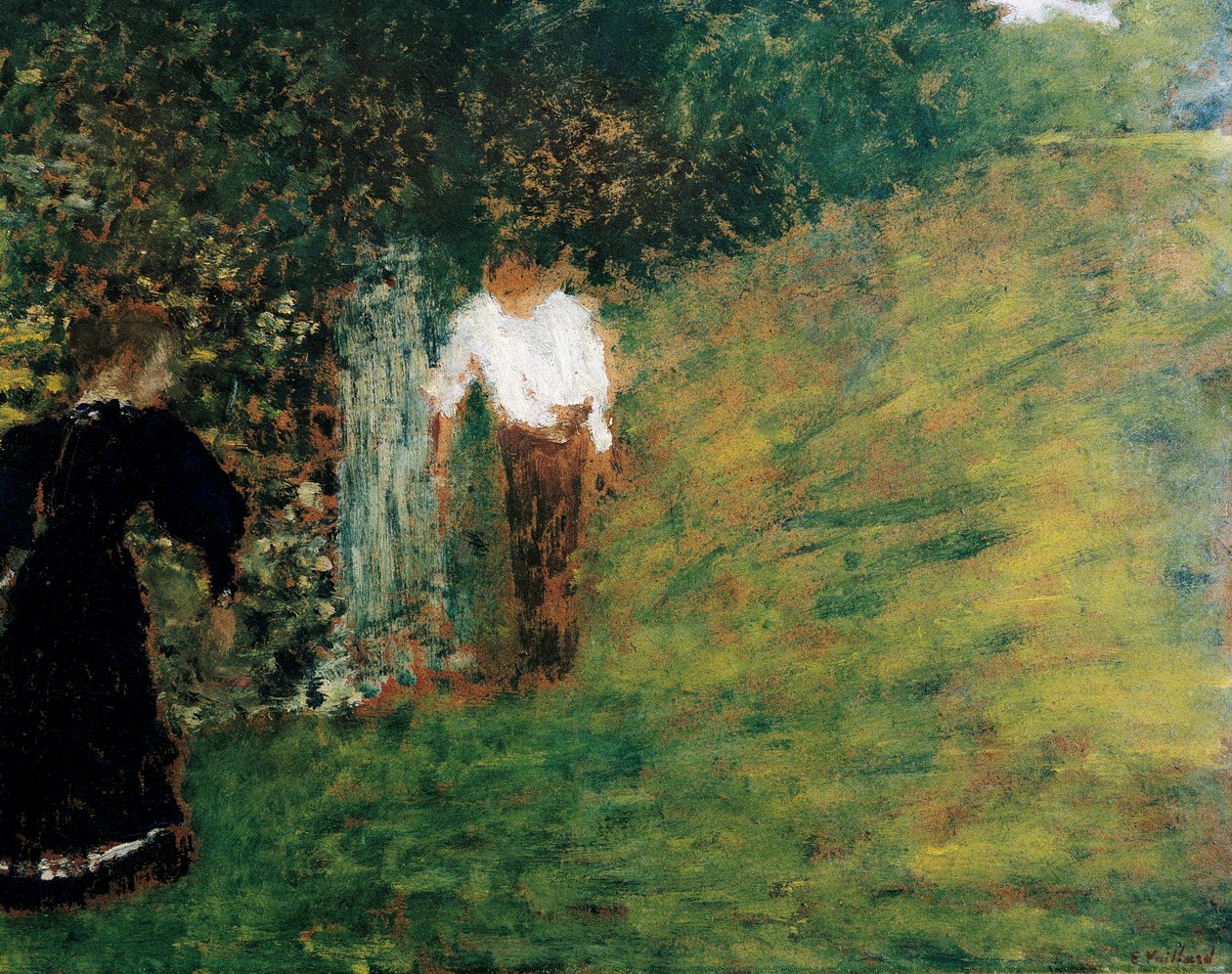 Mann und Frau neben einem Baum von Edouard Vuillard