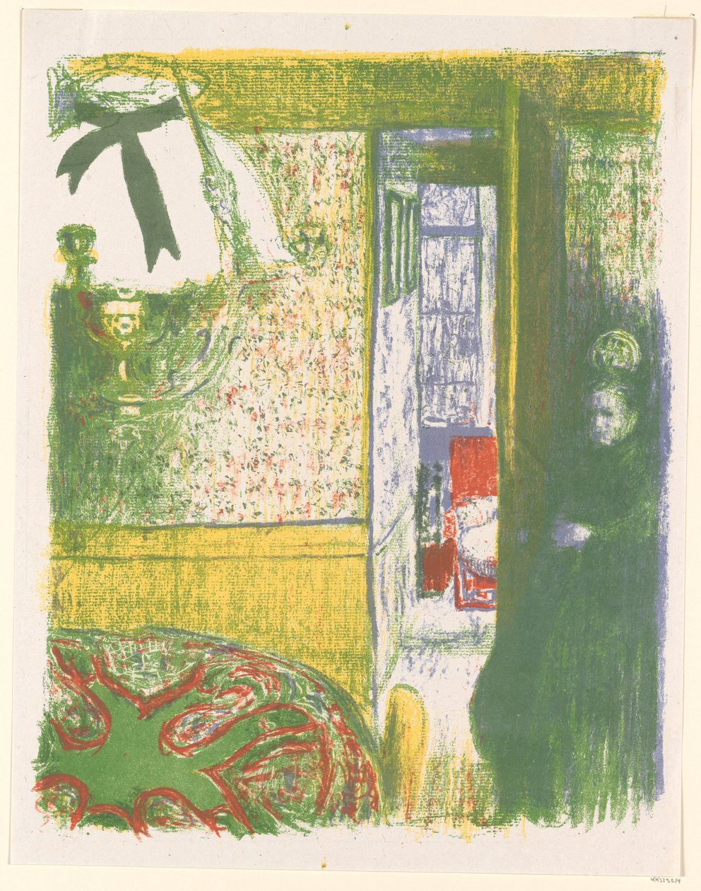 Interieur mit Hängelampe von Edouard Vuillard