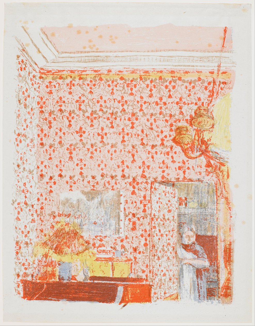 Interieur mit rosa Vorhängen I von Edouard Vuillard