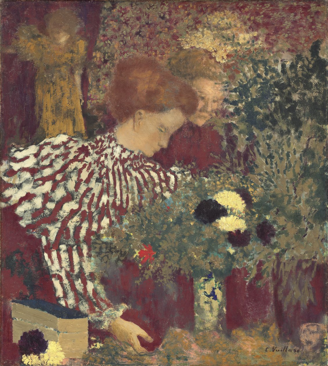 Frau im gestreiften Kleid von Edouard Vuillard