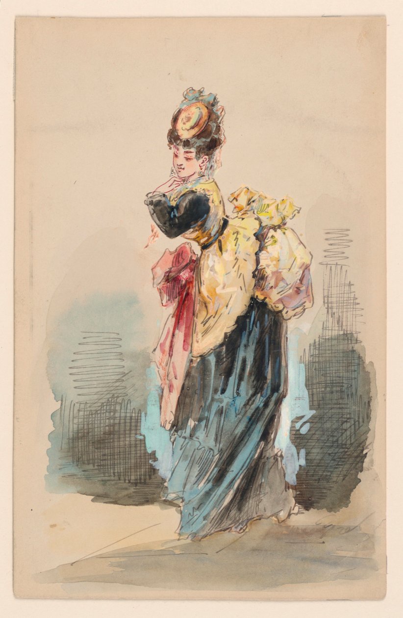 Eine Dame beim Spaziergang von Edouard de Beaumont