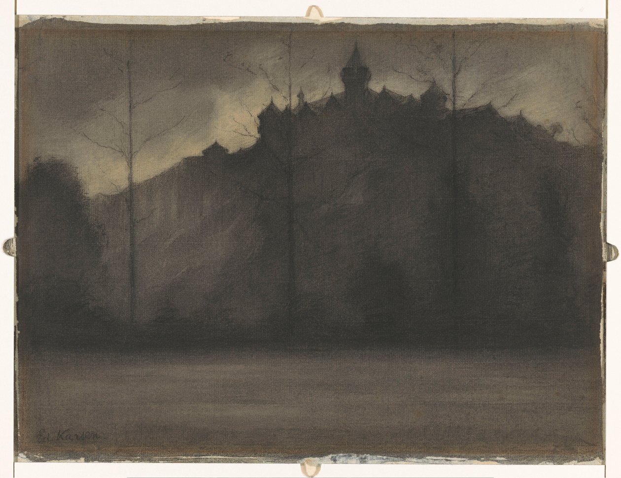 Abend mit Regen von Eduard Karsen (signed by artist)