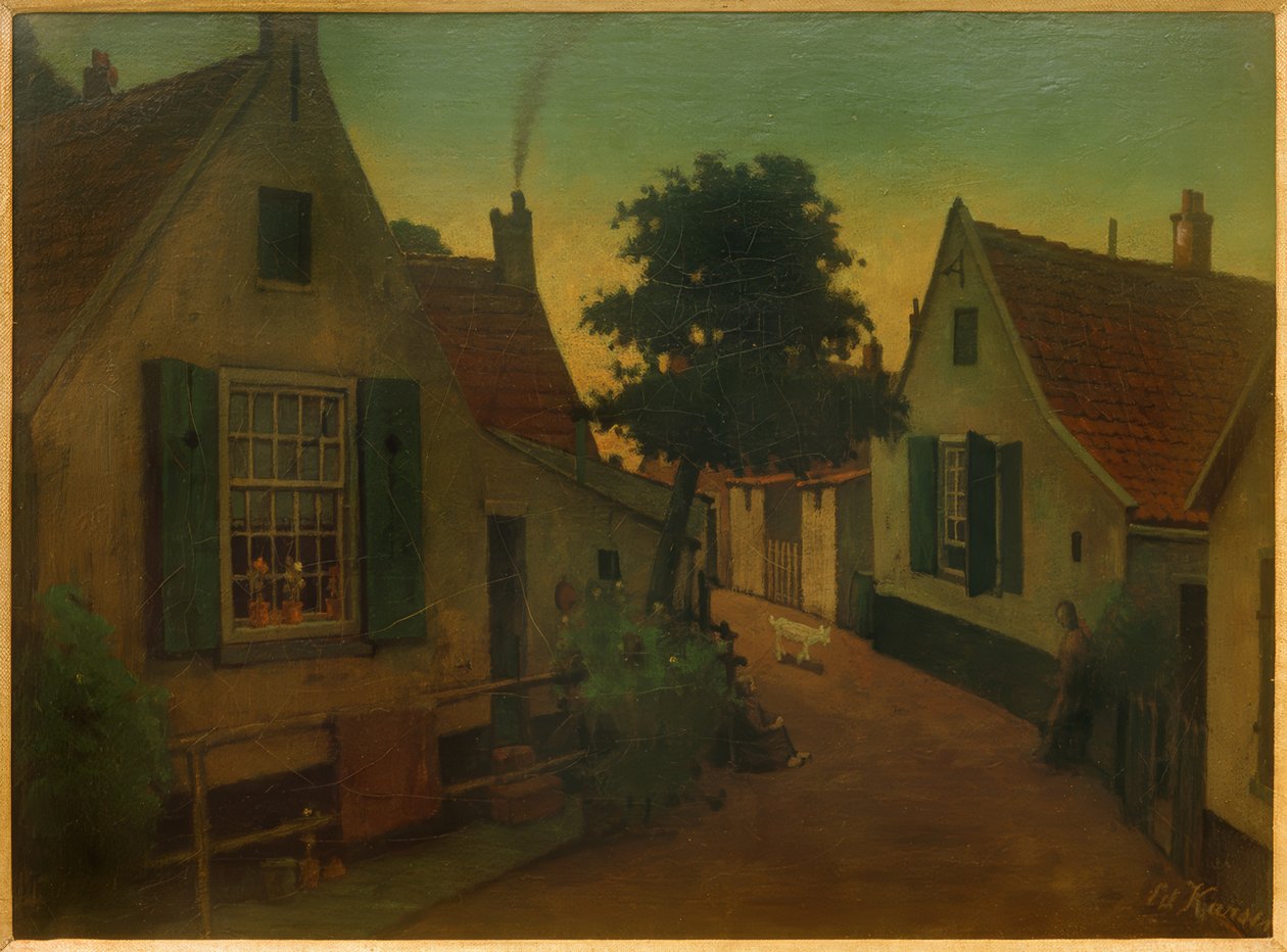 Straße in Domburg von Eduard Karsen