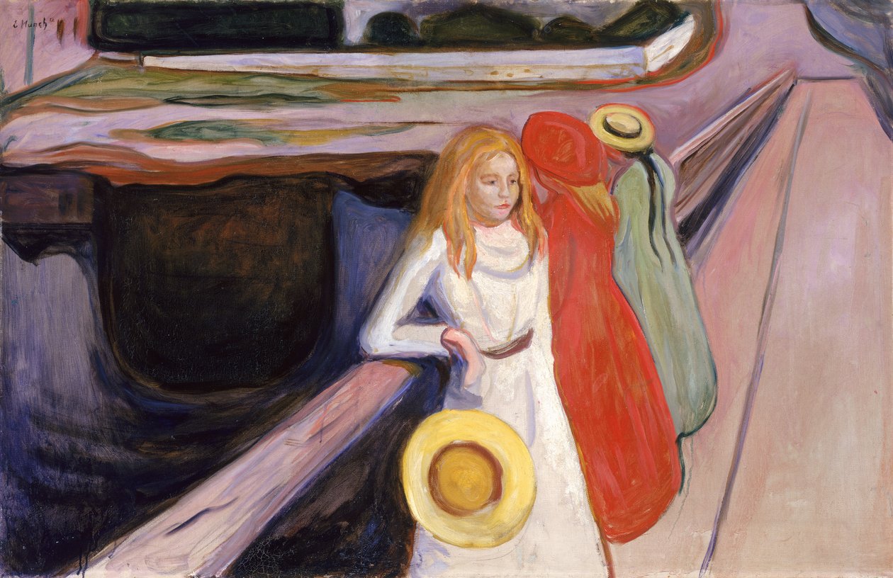 Mädchen auf der Brücke von Edvard Munch