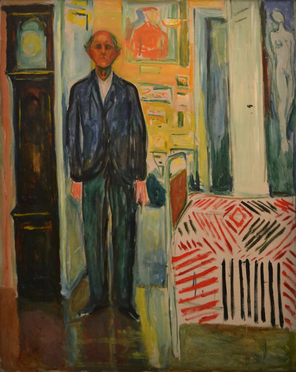 Zwischen Uhr und Bett von Edvard Munch