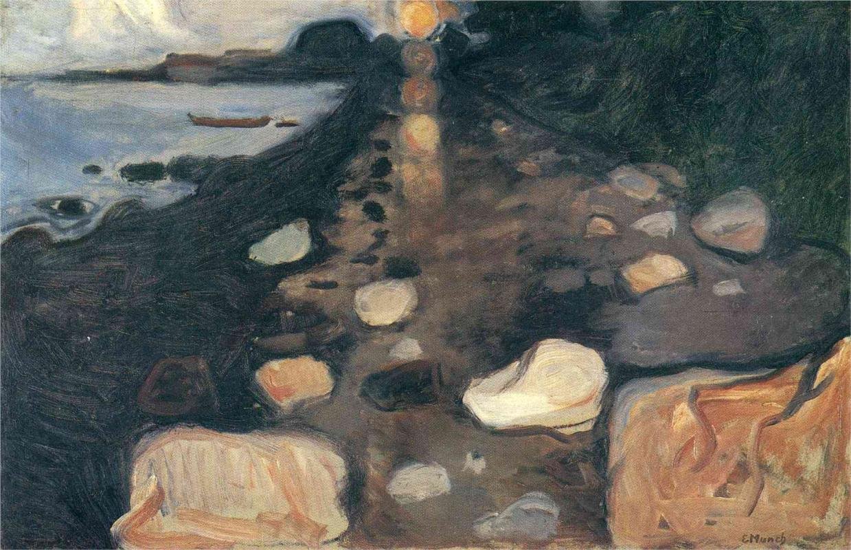 Mondlicht am Strand von Edvard Munch