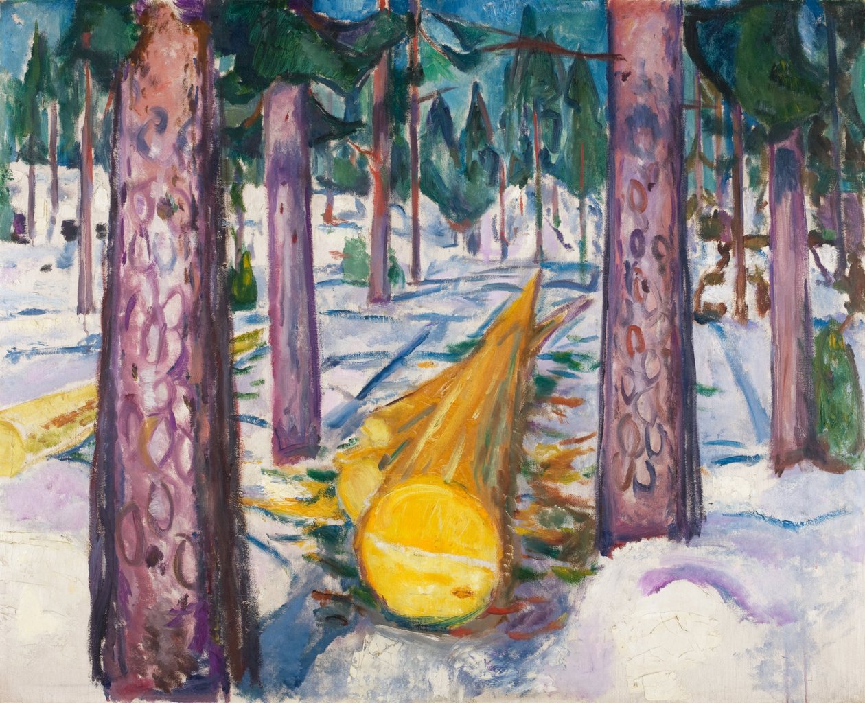 Der gelbe Baumstamm von Edvard Munch
