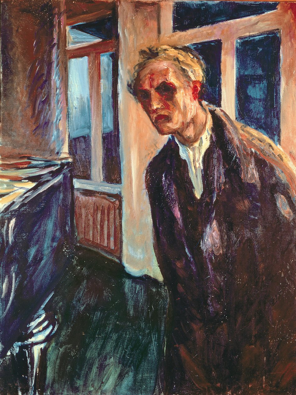Wanderer bei Nacht: Selbstporträt von Edvard Munch