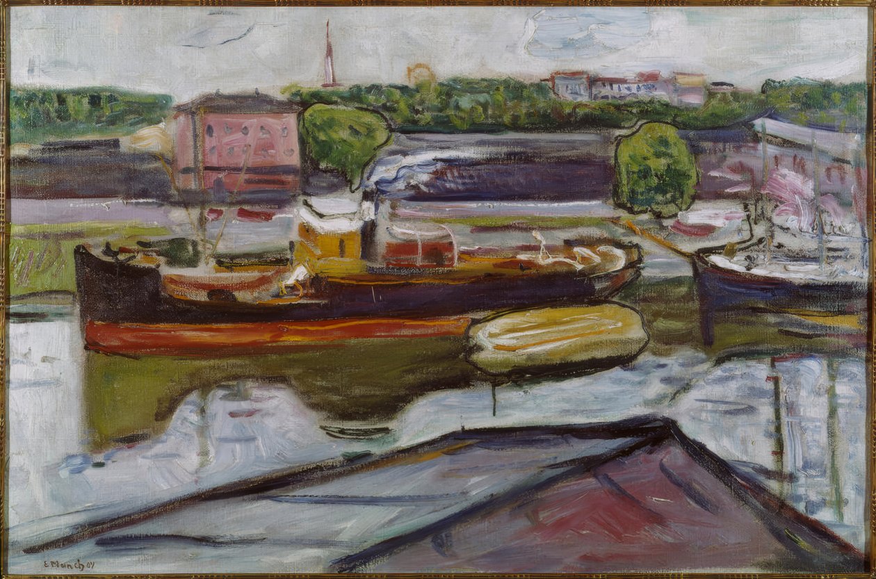 An der Trave in Lübeck von Edvard Munch