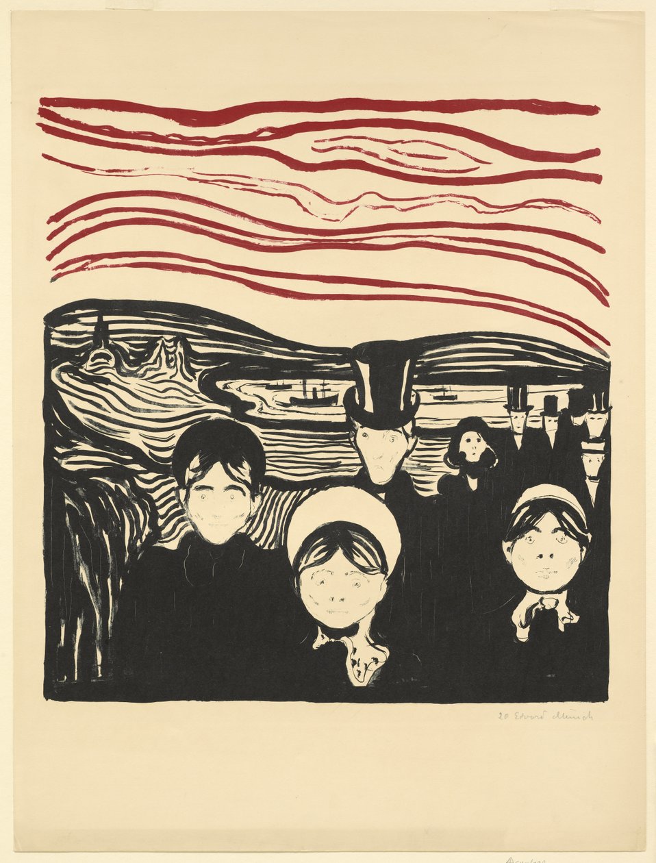 Angst, 1896 von Edvard Munch