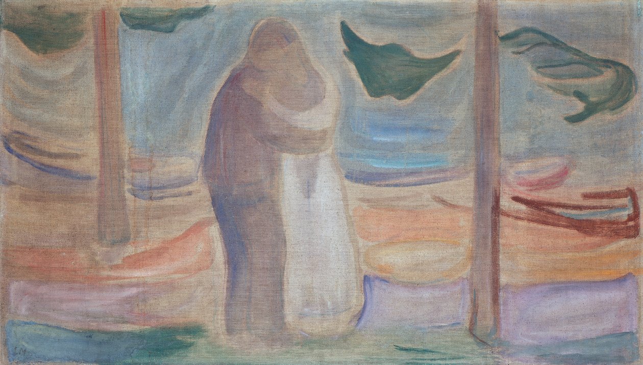 Paar am Strand von Edvard Munch