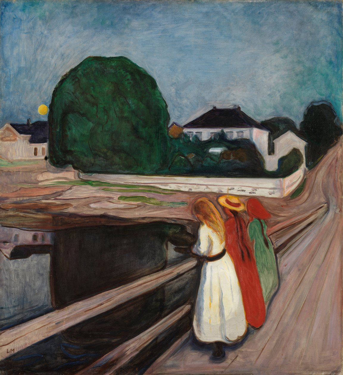 Mädchen auf dem Pier, ca. 1901 von Edvard Munch