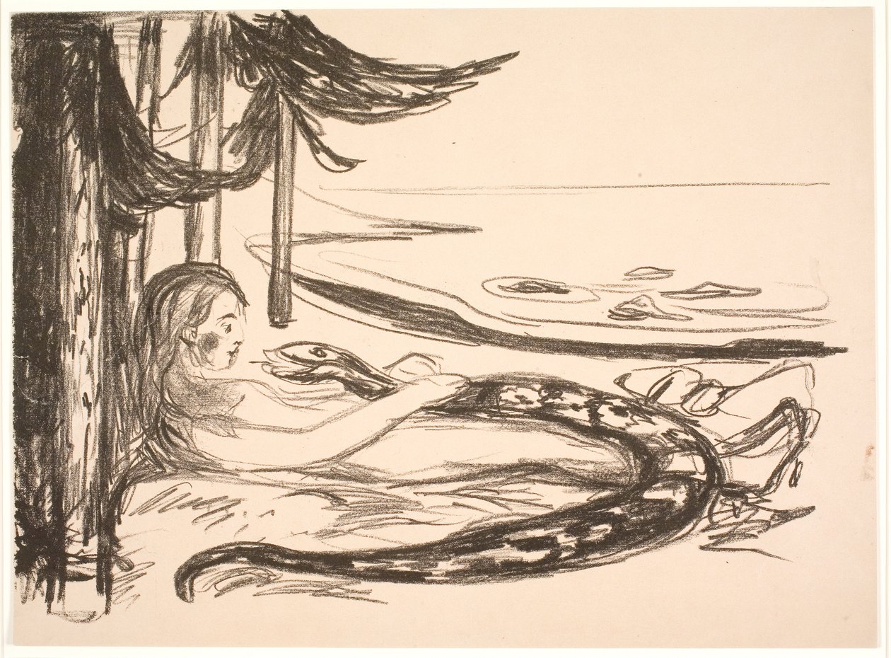 Die Frau und die Schlange von Edvard Munch