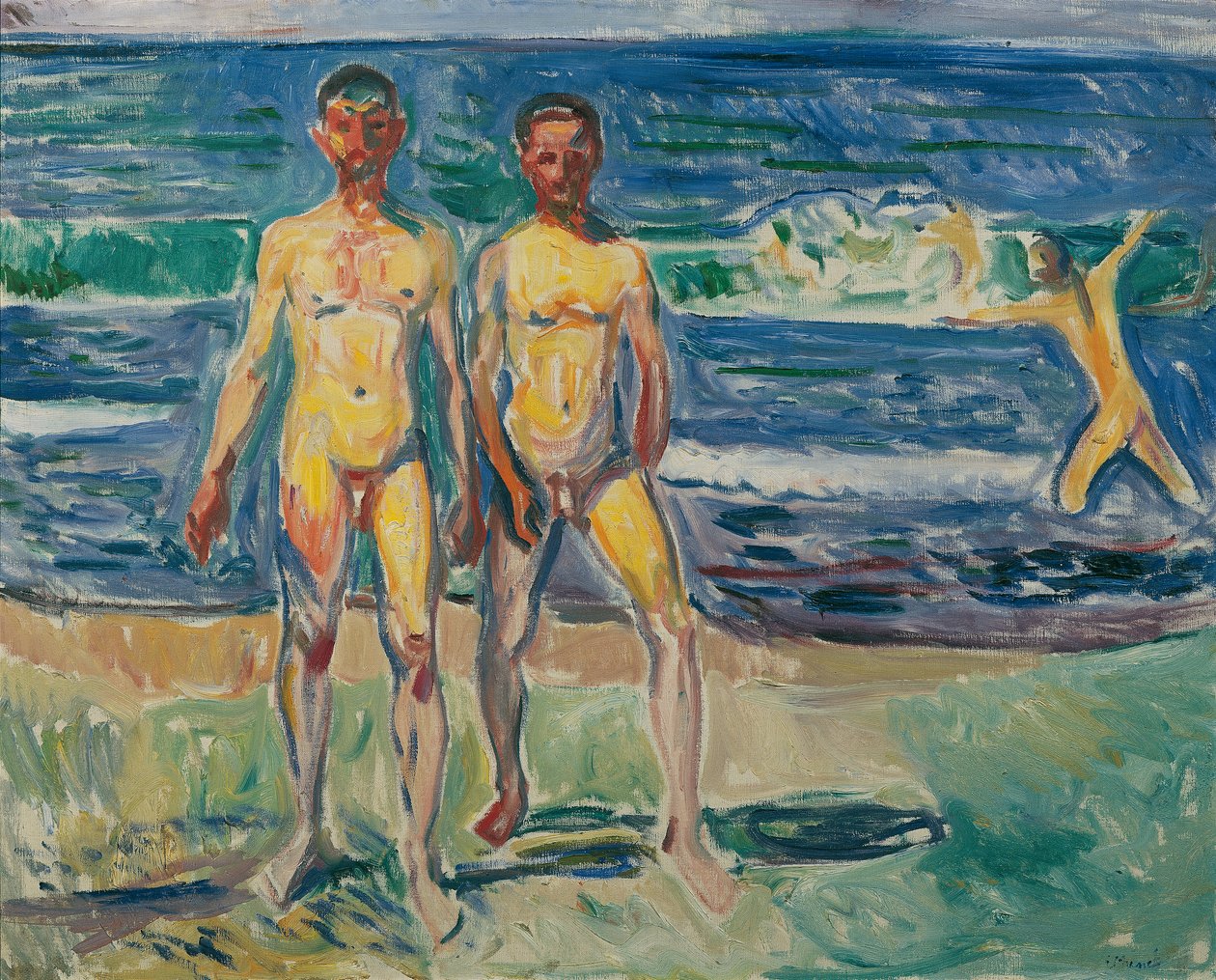 Männer am Meer von Edvard Munch