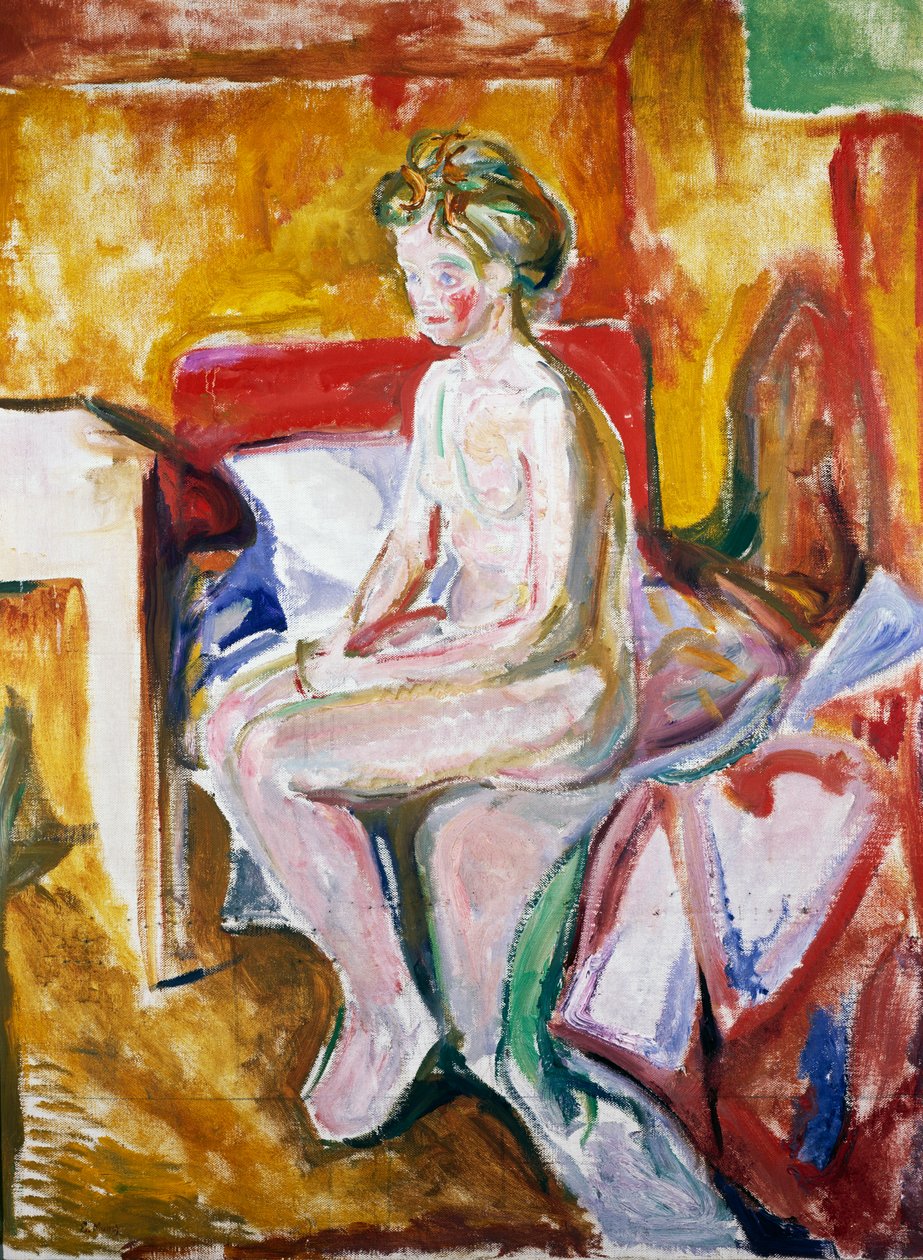 Akt am Bettrand von Edvard Munch