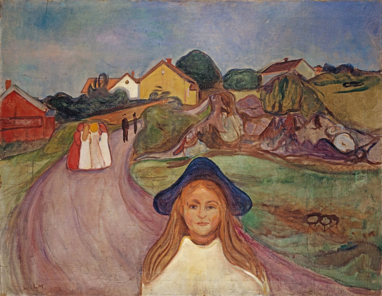 Straße in Aasgaardstrand, 1901 von Edvard Munch