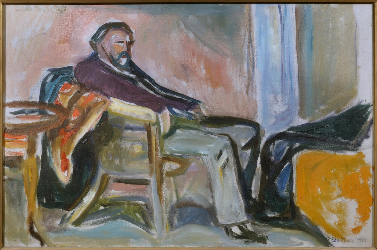 Selbstporträt nach Influenza von Edvard Munch