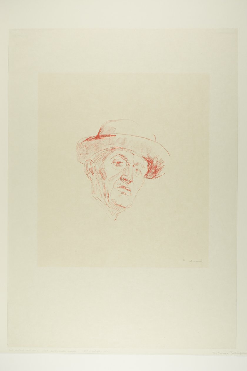Selbstporträt mit Hut I von Edvard Munch