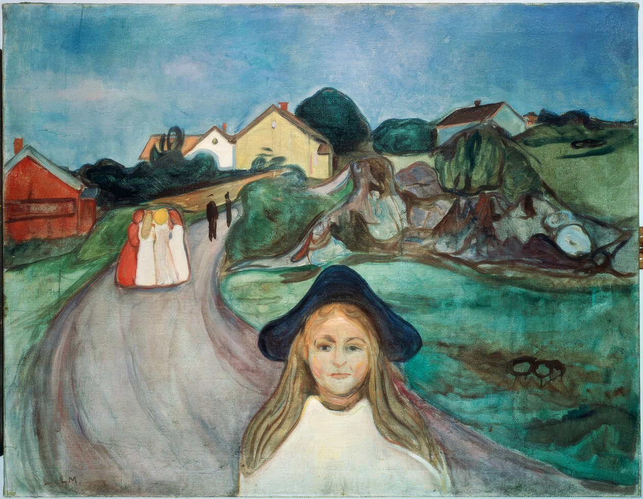 Straße in Åsgårdstrand von Edvard Munch