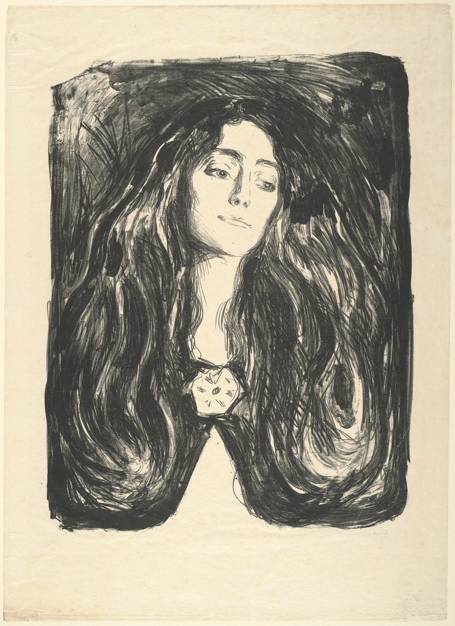 Die Brosche. Eva Mudocci von Edvard Munch
