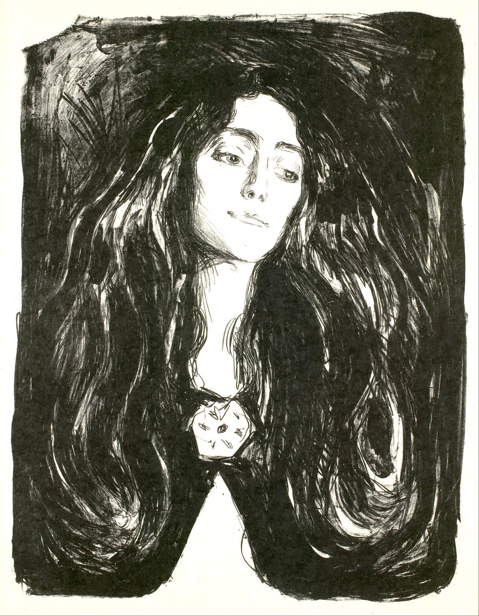 Die Brosche. Eva Mudocci von Edvard Munch